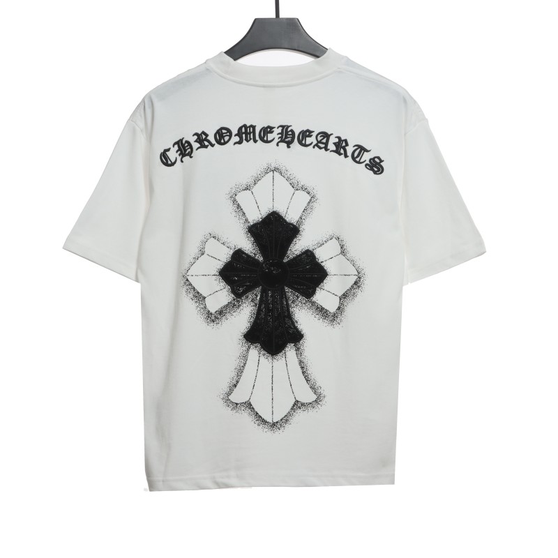  Chrome Hearts heavy cross Sanskrit T-Shirts white