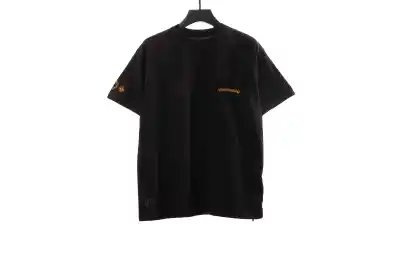 Chrome Hearts Large Logo Cross Print T-Shirts Black 01