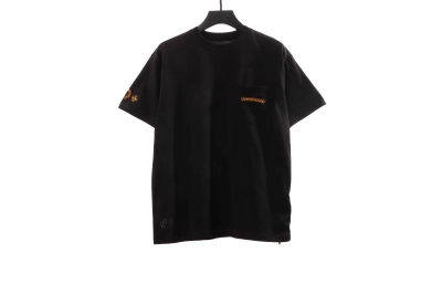 Chrome Hearts Large Logo Cross Print T-Shirts Black 01