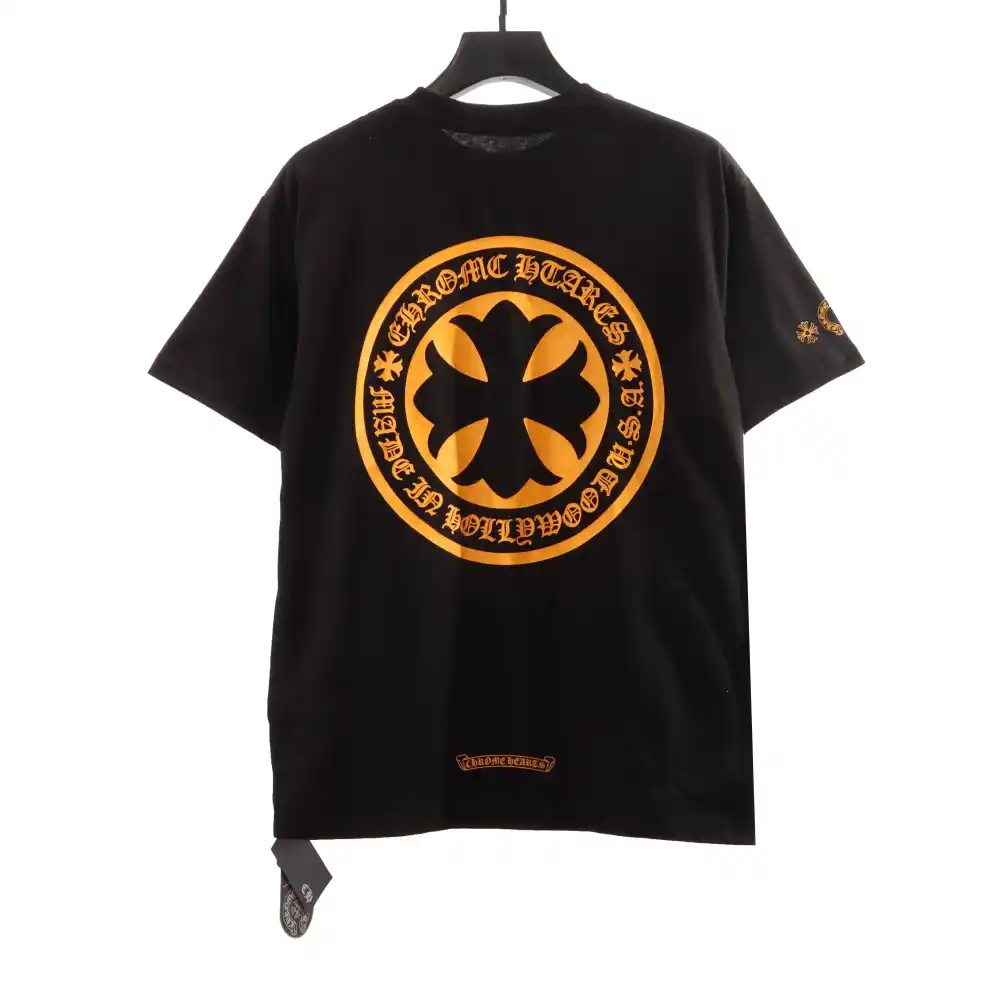 Chrome Hearts Large Logo Cross Print T-Shirts Black