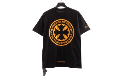 Chrome Hearts Large Logo Cross Print T-Shirts Black 02
