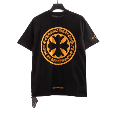 Chrome Hearts Large Logo Cross Print T-Shirts Black 02