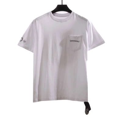 Chrome Hearts Large Logo Cross Print T-Shirts White 01