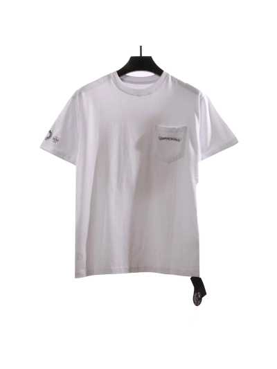 Chrome Hearts Large Logo Cross Print T-Shirts White 01