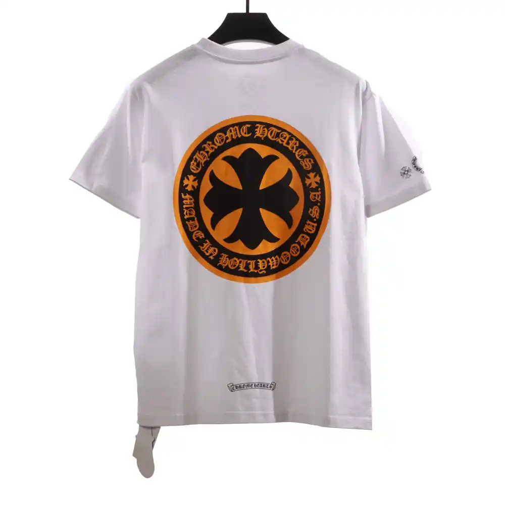 Chrome Hearts Large Logo Cross Print T-Shirts White
