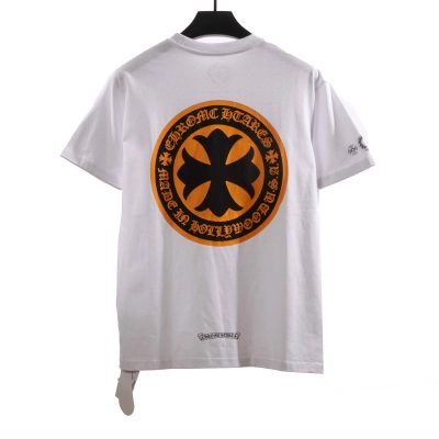 Chrome Hearts Large Logo Cross Print T-Shirts White 02