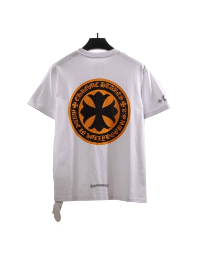 Chrome Hearts Large Logo Cross Print T-Shirts White 02