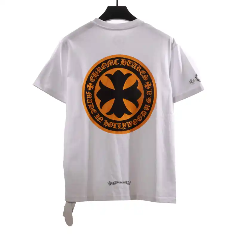 Chrome Hearts Large Logo Cross Print T-Shirts White