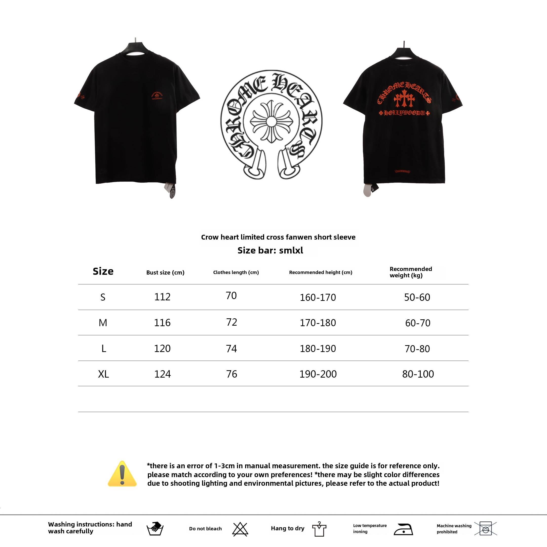  Chrome Hearts Limited Cross Sanskrit T-Shirts Black