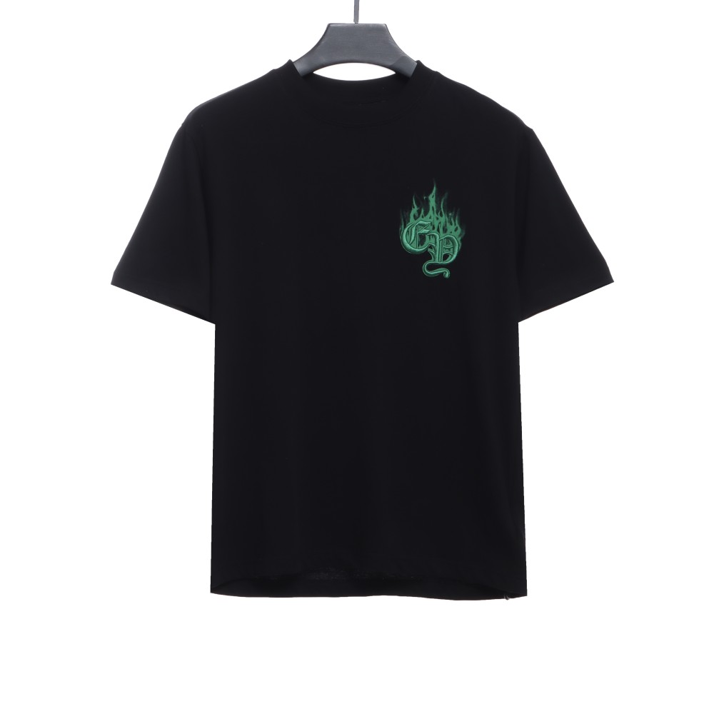  Chrome Hearts melted print Sanskrit embroidery T-Shirts 2