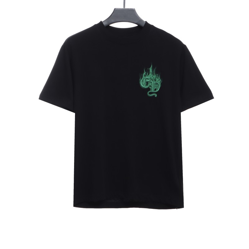  Chrome Hearts melted print Sanskrit embroidery T-Shirts 2