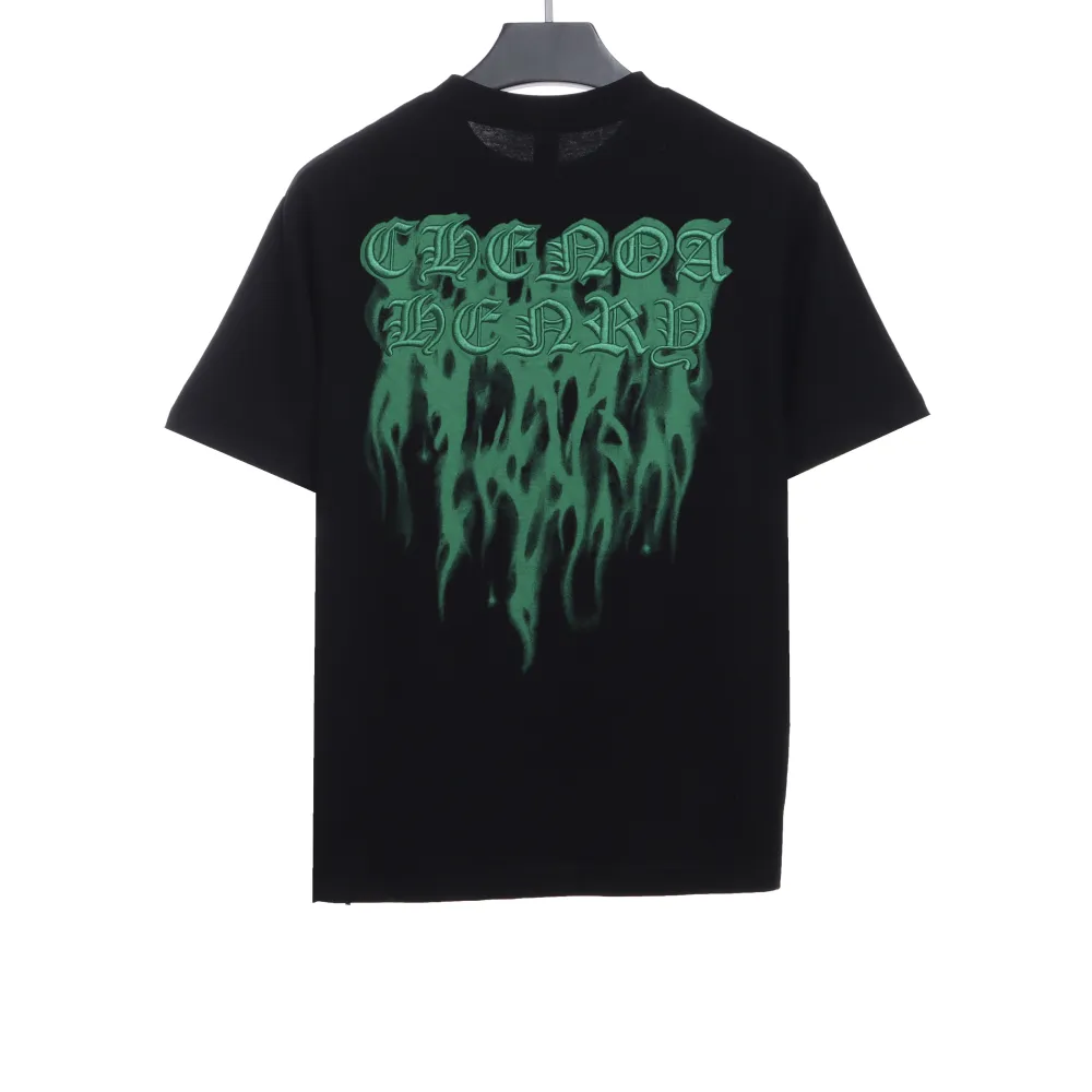  Chrome Hearts melted print Sanskrit embroidery T-Shirts 2