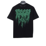  Chrome Hearts melted print Sanskrit embroidery T-Shirts 2