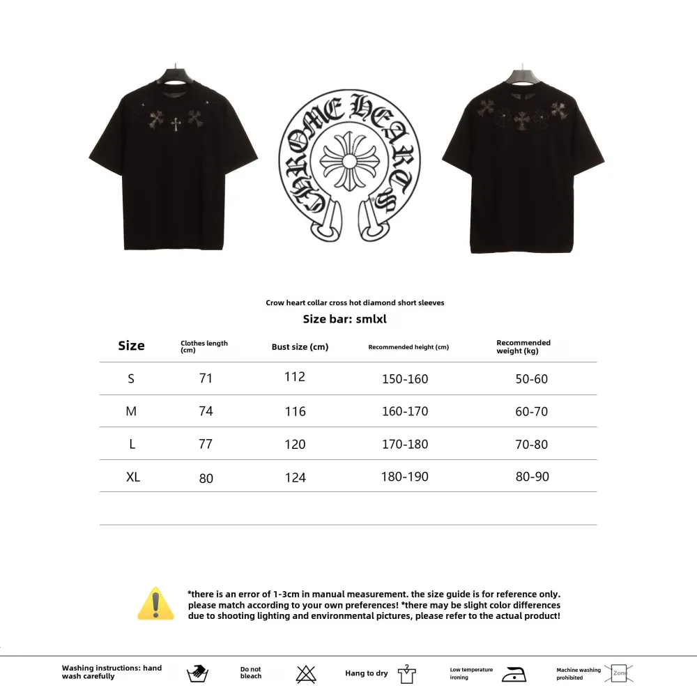 Chrome Hearts Neckline Cross Hot Diamond T-Shirts 1