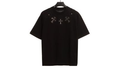 Chrome Hearts Neckline Cross Hot Diamond T-Shirts 1 01