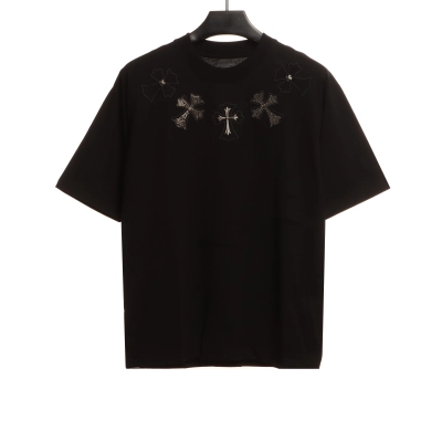 Chrome Hearts Neckline Cross Hot Diamond T-Shirts 1 01