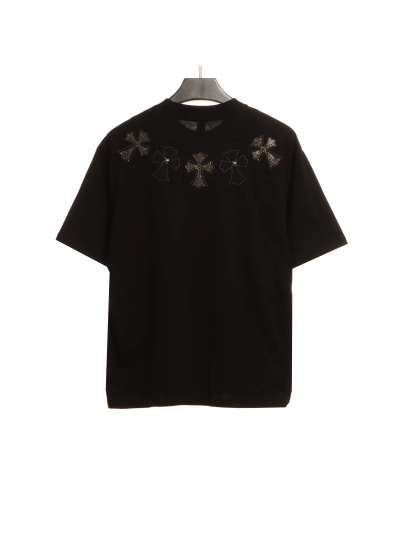Chrome Hearts Neckline Cross Hot Diamond T-Shirts 1 02