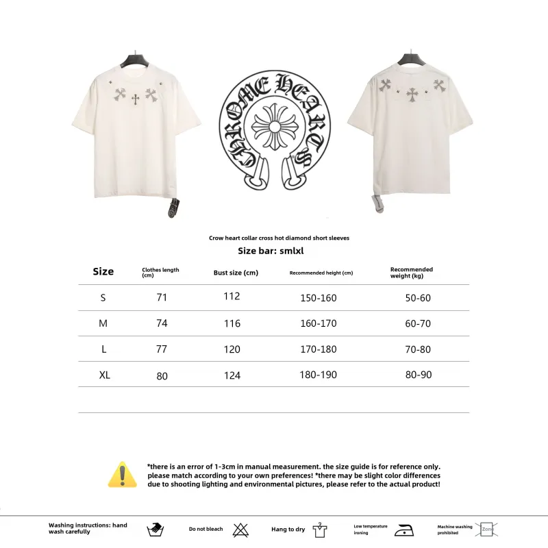Chrome Hearts Neckline Cross Hot Diamond T-Shirts 2