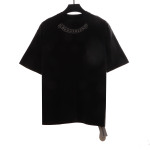 Chrome Hearts Neckline Sanskrit Horseshoe Print T-Shirts Black