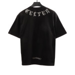 Chrome Hearts Neckline Sanskrit Hot Diamond T-Shirts Black
