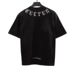 Chrome Hearts Neckline Sanskrit Hot Diamond T-Shirts Black