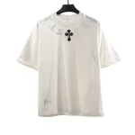  Chrome Hearts Neckline Sanskrit Hot Diamond T-Shirts White