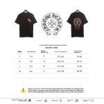  Chrome Hearts pink leather horseshoe T-Shirts black