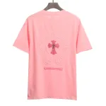  Chrome Hearts pink leather horseshoe T-Shirts pink