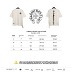 Chrome Hearts Riveted Leather Cross T-Shirts White