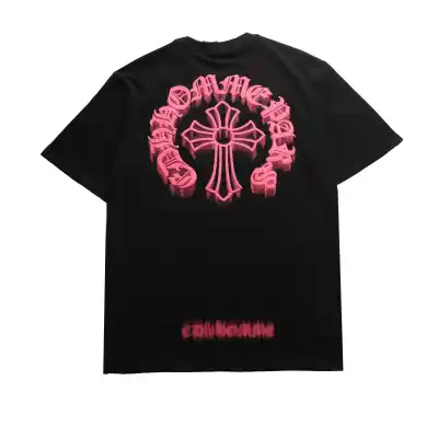  Chrome Hearts Three-Dimensional LOGO Embroidered T-Shirts Black 02