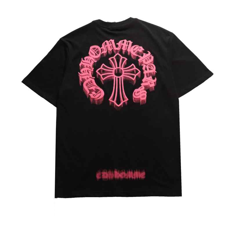  Chrome Hearts Three-Dimensional LOGO Embroidered T-Shirts Black