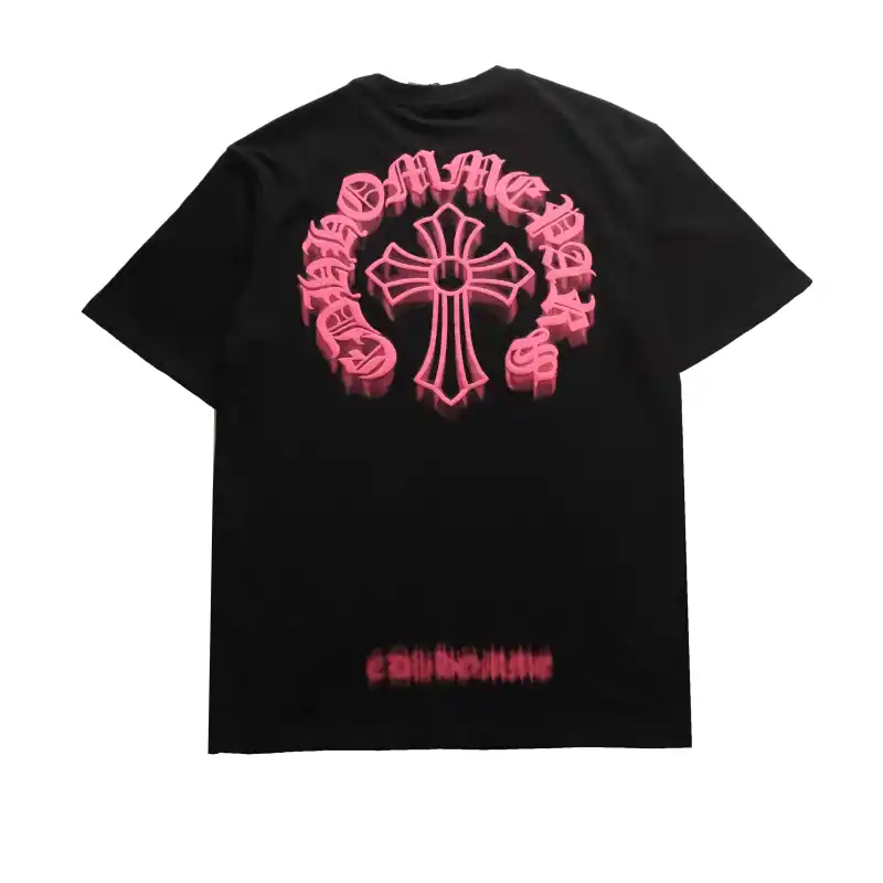  Chrome Hearts Three-Dimensional LOGO Embroidered T-Shirts Black