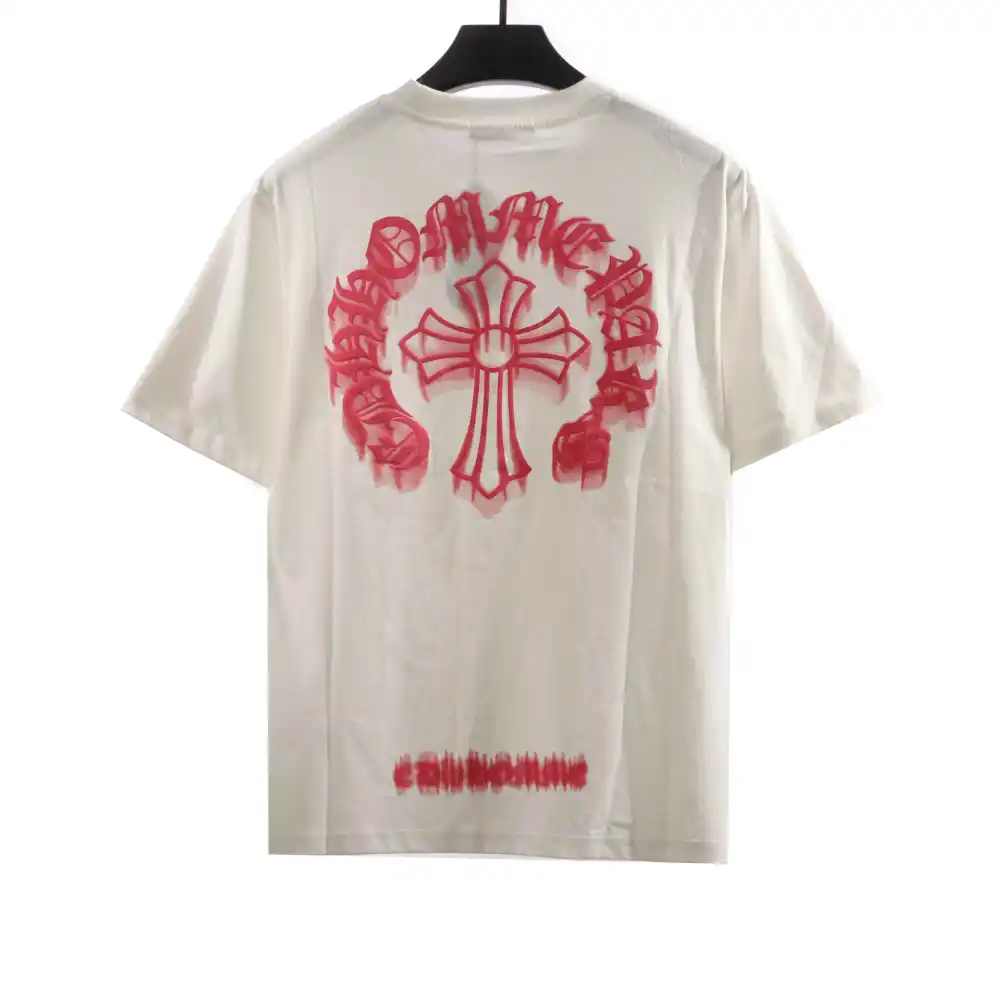  Chrome Hearts Three-Dimensional LOGO Embroidered T-Shirts White
