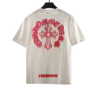  Chrome Hearts Three-Dimensional LOGO Embroidered T-Shirts White 02