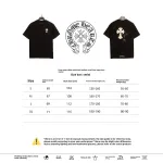 Chrome Hearts White and Black Leather Small Iron Logo T-Shirts Black