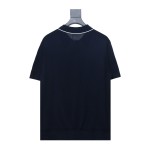 Dior 24ss Embroidered small logo knitted Polo T-Shirts