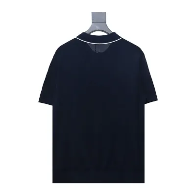 Dior 24ss Embroidered small logo knitted Polo T-Shirts 02