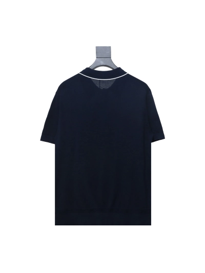 Dior 24ss Embroidered small logo knitted Polo T-Shirts 02