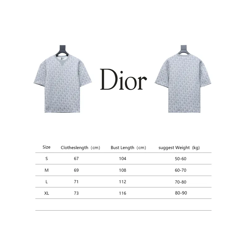 Dior 24ss full print monogram jacquard T-Shirts 1