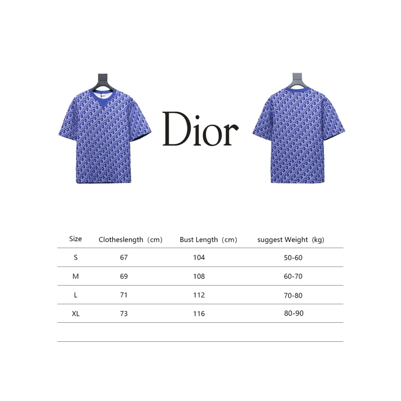 Dior 24ss full print monogram jacquard T-Shirts 3