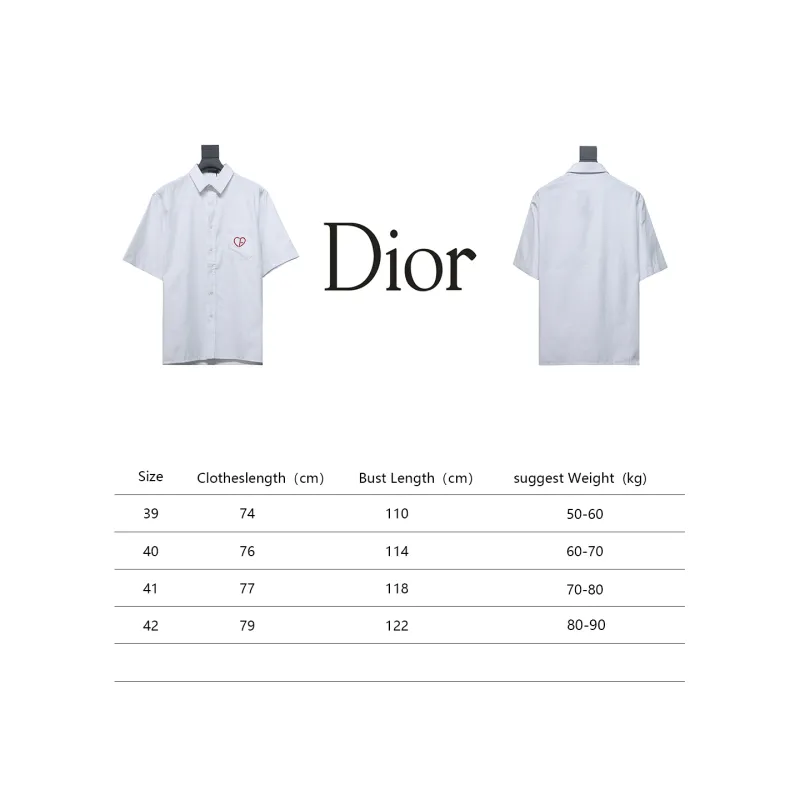 Dior 24ss pocket embroidered heart T-Shirts