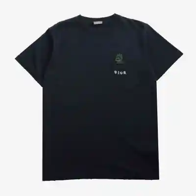 Dior art embroidered letter T-Shirts 01