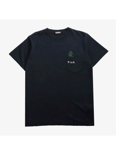 Dior art embroidered letter T-Shirts 01
