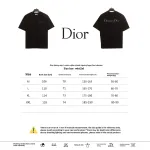 Dior CD embroidered collar letter T-Shirts black