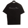 Dior CD embroidered collar letter T-Shirts black