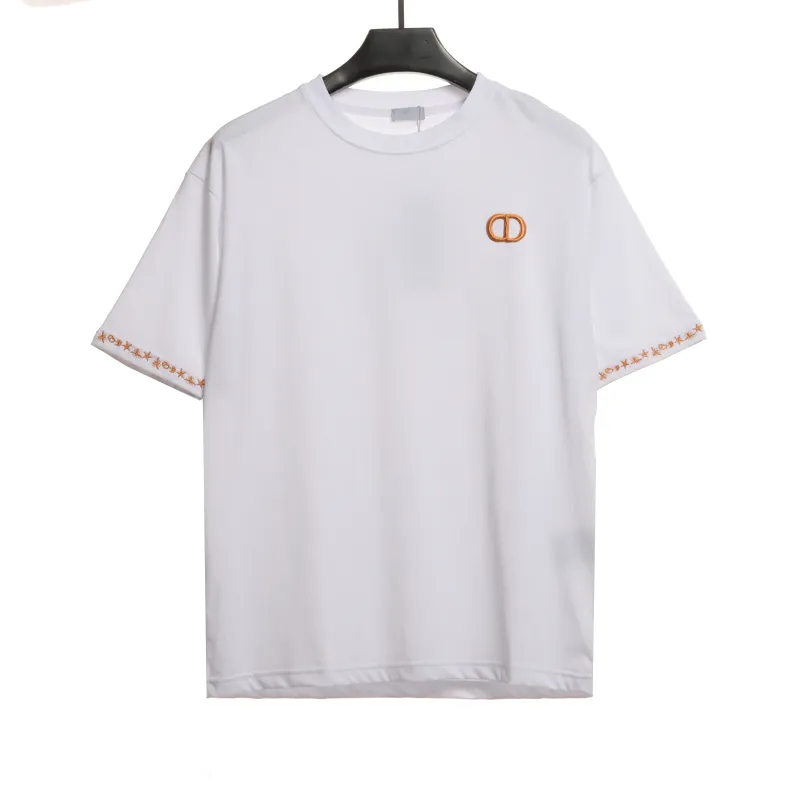 Dior gold embroidered CD T-Shirts black