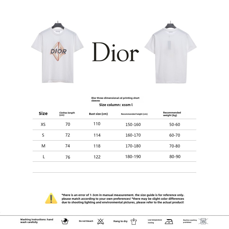 Dior gold embroidered CD T-Shirts white