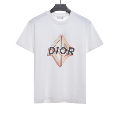 Dior gold embroidered CD T-Shirts white 01