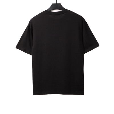  Dior hand-painted three-dimensional letter T-Shirts black 02