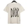 Dior Huang Zitao's same style destroyed signature logo T-Shirts 1